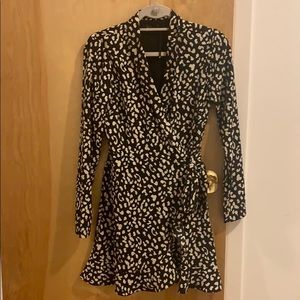 Bardot cheetah print wrap dress